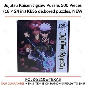 Jujutsu Kaisen Jigsaw Puzzle, 500 Pieces (18 × 24 in.) KESS de.bored puzzles,NEW